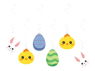 Congee.pl Dekoracja wisząca świderki MIX na Wielkanoc - 6 szt. SWID-WIE1 - Wielkanoc - miniaturka - grafika 1