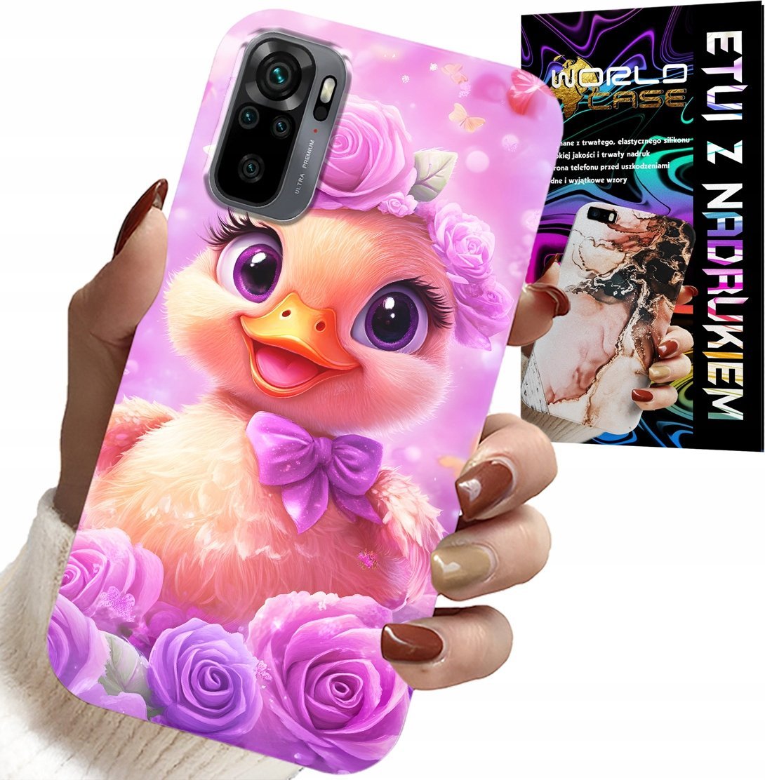 ETUI DO XIAOMI NOTE 10 / 10S - SŁODKA KACZUCHA, KACZKA NA RÓŻOWYM TLE
