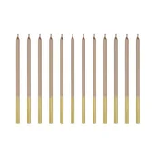 Urodziny dla dorosłych - Świeczki urodzinowe różowe złoto 14cm - miniaturka - grafika 1