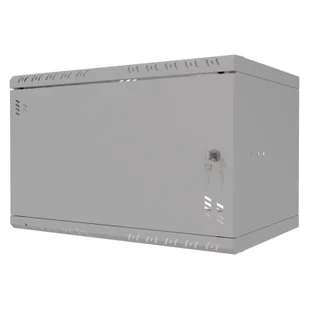 Szafa wisząca Standard 19" 6U, 350mm, drzwi metalowe, szara - Szafy rack - miniaturka - grafika 1