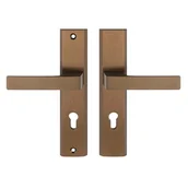 Klamki - Metal-Bud Klamka zewnętrzna Total z szyldem na wkładkę prawa patyna - miniaturka - grafika 1