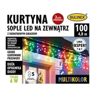 Oświetlenie świąteczne - Kurtyna zewnętrzna sople LED 100 sztuk kolorowe BULINEX - miniaturka - grafika 1
