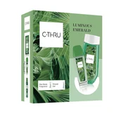 Zestawy kosmetyków damskich - C-Thru Zestaw Luminous Emerald Dns 75 ML + Żel P/p - miniaturka - grafika 1