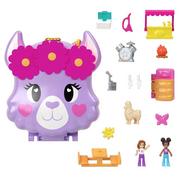 Lalki dla dziewczynek - Polly Pocket Biwakowa lama kompaktowy zestaw do zabawy z laleczkami i akcesoriami - miniaturka - grafika 1
