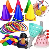 Zabawki i gry sportowe - Gra Zręcznościowa Pachołki Treningowe Ringo Woreczki Obręcze Catch Ball - miniaturka - grafika 1