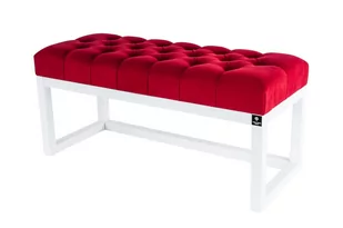 Ławka na buty Lpp-2, 190 cm Emrawood drewno lite, kolor biały, siedzisko pikowane, kolor czerwony - Ławki do przedpokoju Ławka na buty Lpp-2, 190 cm Emrawood drewno lite, kolor biały, siedzisko pikowane, kolor czerwony - Ławki do przedpokoju - miniaturka - grafika 1