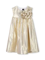 Sukienki i spódniczki dla dziewczynek - Karl Lagerfeld Kids Sukienka elegancka Z30474 S Złoty Regular Fit - miniaturka - grafika 1