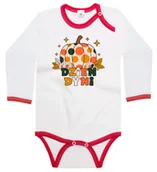 Body dla niemowląt - Body dziecięce Dynia W Kolorowe Kropki Z Napisem Na Dzień Dyni 62/68 - miniaturka - grafika 1