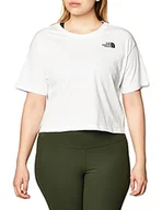 Koszulki i topy damskie - THE NORTH FACE Damska koszulka Cropped T-T-Shirt Simple Dome W Cropped Simple Dome Tee biała - miniaturka - grafika 1