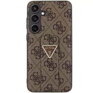 Guess GUHCS24SPGS4TDW S24 S921 brązowy/brown hardcase Grip Stand 4G Triangle Strass - Etui i futerały do telefonów - miniaturka - grafika 3