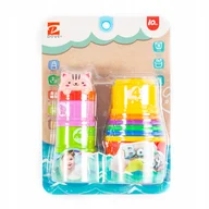 Zabawki do kąpieli - Układanka Piramidka Kubeczki Do Kąpieli Kolorowe - miniaturka - grafika 1