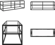 Szafki RTV - vidaXL Szafka pod TV czarna z hartowanym szkłem 120x40x40 cm - Szafka pod TV - Szafki pod TV - Szafka pod TV - Stolik pod TV - miniaturka - grafika 1