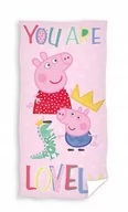 Okrycia kąpielowe dla dzieci - Ręcznik kąpielowy Świnka Pepa Siostrzana miłość, 70 x 140 cm - miniaturka - grafika 1