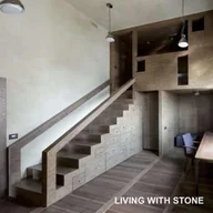 Książki o architekturze - Living with Stone - miniaturka - grafika 1