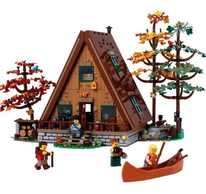 Klocki Konstrukcyjne Zestaw Klocków Wiejska Chata Dom Drzewa Kajak 2162 Elementów Prezent