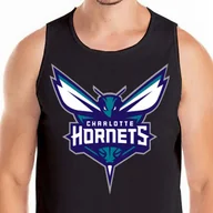Koszulki męskie - KOSZULKA TANK CHARLOTTE HORNETS XXL CZARNA 0465 - miniaturka - grafika 1