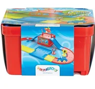 Tory, garaże, parkingi - Viking Toys city Garaż z torami w pudełku - miniaturka - grafika 1