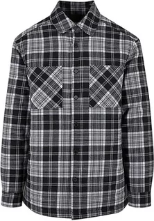 Koszule męskie - Urban Classics Męska koszula z wyściełaną koszulką, czarny/biały, XL - grafika 1