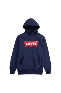 Bluzy damskie - Levi's Levi's Bluza dziecięca kolor granatowy z kapturem z nadrukiem - grafika 1