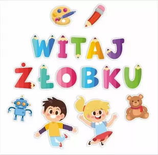 Dekoracje szkolne - Witaj żłobku (duży napis) - LearnHow - Mapy i plansze edukacyjne - miniaturka - grafika 1