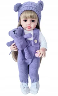 Lalka typ Reborn Lalka Realistyczna Vinil Włosy Blond Maskotka 55cm - Lalki dla dziewczynek - miniaturka - grafika 1