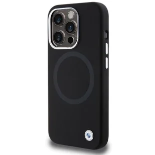 Etui BMW Signature Liquid Silicone MagSafe na iPhone 15 Pro - czarne - Etui i futerały do telefonów - miniaturka - grafika 2