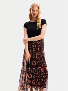 Desigual Sukienka letnia Galiana 24SWVK65 Czarny Regular Fit - Sukienki - miniaturka - grafika 1