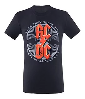 Koszulki męskie - DC AC AC T-shirt męski czarny Shook (06) 06-M ACDCTSHIRT-06 - grafika 1