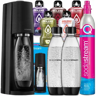 SATURATOR SODASTREAM DO WODY GAZOWANEJ TERRA BLACK DUŻY ZESTAW + BOLERO GAZ - Saturatory SATURATOR SODASTREAM DO WODY GAZOWANEJ TERRA BLACK DUŻY ZESTAW + BOLERO GAZ - Saturatory - miniaturka - grafika 1