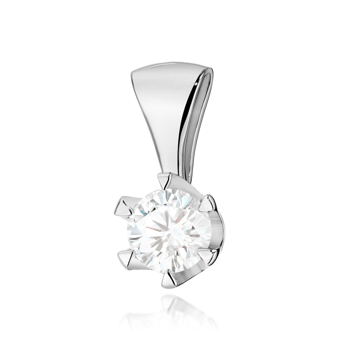 Złota zawieszka / wisiorek Diament 1,00ct białe złoto pr. 585