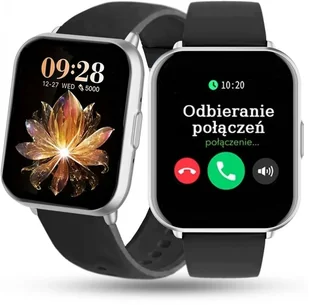 Rubicon RNCF46 silver/black silicone Zegarek Damski - Smartwatch - miniaturka - grafika 1