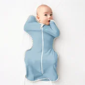 Śpiworki dla dzieci - LOVE TO DREAM Swaddle UP Wrapper rozmiar S zgaszony niebieski 1 FAZA 1 3m 3,5 6kg - miniaturka - grafika 1