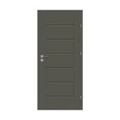 Drzwi wewnętrzne - Skrzydło drzwiowe przylgowe pełne Quanto Grafit mat 70 prawe Voster - miniaturka - grafika 1