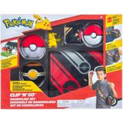 Figurki dla dzieci - Jazwares Figurka Pokemon ClipN Go Bandolier pikachu 2 kule PKW0228 191726382775 - miniaturka - grafika 1