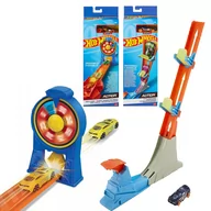 Zabawki konstrukcyjne - Hot Wheels Podstawowe Wyzwania Zestaw Podwójny Pionowy Rajd + Wystrzel I Wygraj - miniaturka - grafika 1