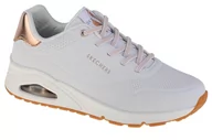 Sneakersy damskie - Skechers Uno-Shimmer Away 155196-WHT damskie sneakersy, białe, rozmiar 39 - miniaturka - grafika 1