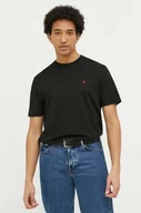 Koszulki męskie - Volcom t-shirt bawełniany kolor czarny gładki - miniaturka - grafika 1