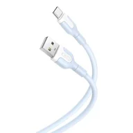 Kable USB - XO Kabel NB212 USB - USB-C 1,0 m 2,1A niebieski - miniaturka - grafika 1