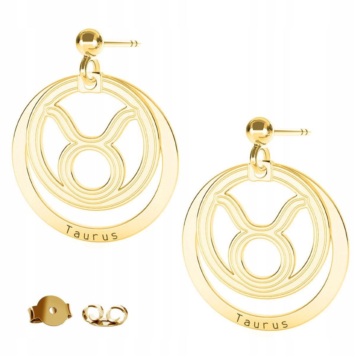 Kolczyki złote Znak Zodiaku Byk 925