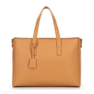 Torebki damskie - Damska torba na laptopa 16" z imitacji skóry jasny brąz - miniaturka - grafika 1