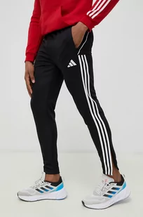 adidas Performance spodnie treningowe Tiro 23 kolor czarny z aplikacją - Spodnie męskie - miniaturka - grafika 1