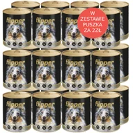 Mokra karma dla psów - Dolina Noteci Flipper z wołowiną i drobiem 24x400g 54220-uniw - miniaturka - grafika 1