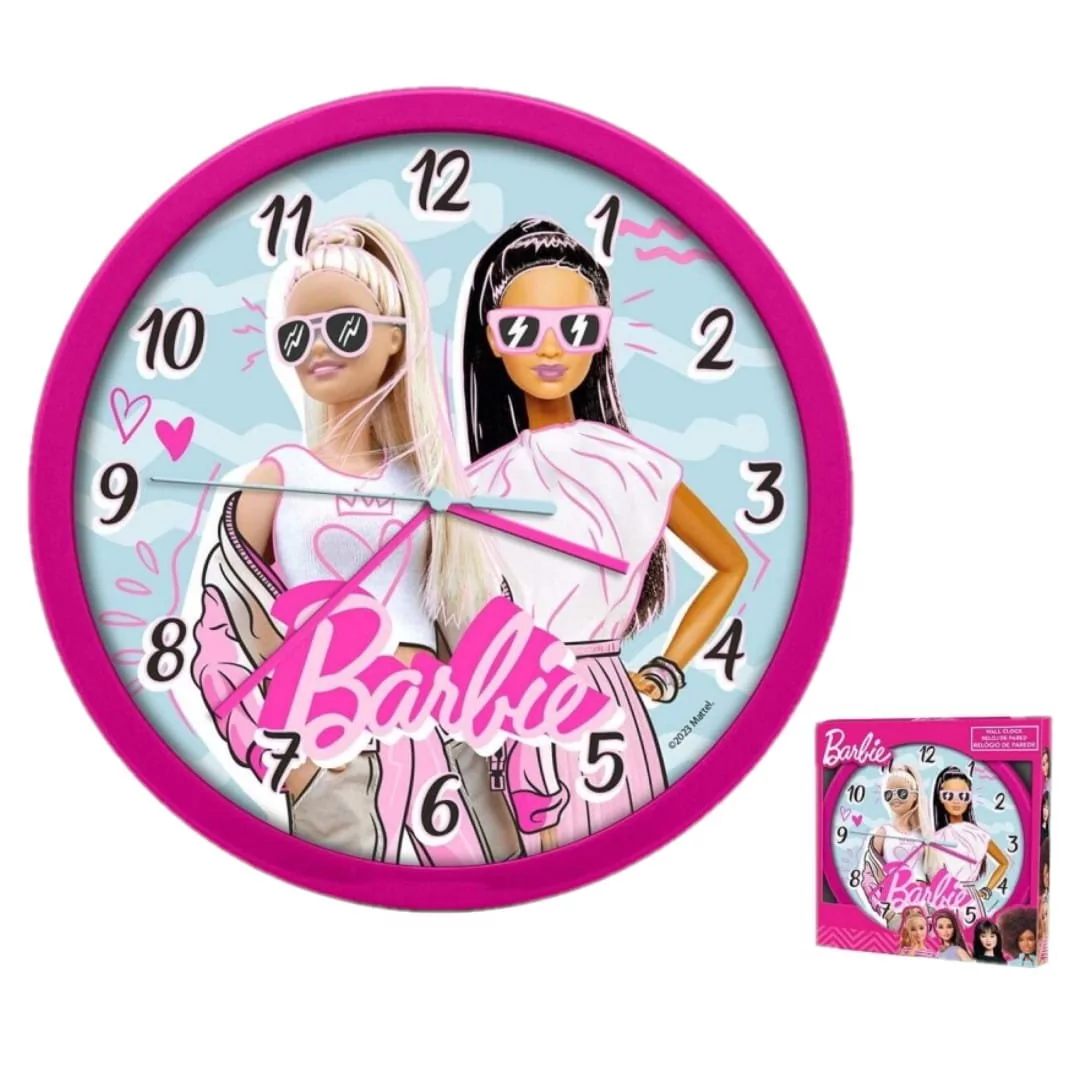 Zegar ścienny dziecięcy Barbie na ścianę