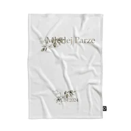 Koce - Koc pluszowy ślubny wzór LS31 | złota młoda para 80 x 60 cm - miniaturka - grafika 1