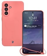 Etui i futerały do telefonów - Bizon Silikonowe etui z pierścieniem magnetycznym Case Silicone Magnetic Sq do Galaxy A56 5G, brudnoróżowe - miniaturka - grafika 1