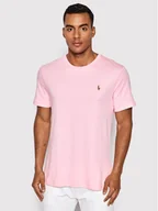 Koszulki męskie - Polo Ralph Lauren T-Shirt 710740727010 Różowy Slim Fit - miniaturka - grafika 1