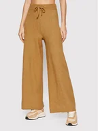 Spodnie sportowe damskie - Tommy Hilfiger Spodnie dresowe Flex Wide WW0WW31675GW8 Brązowy Wide fit - miniaturka - grafika 1