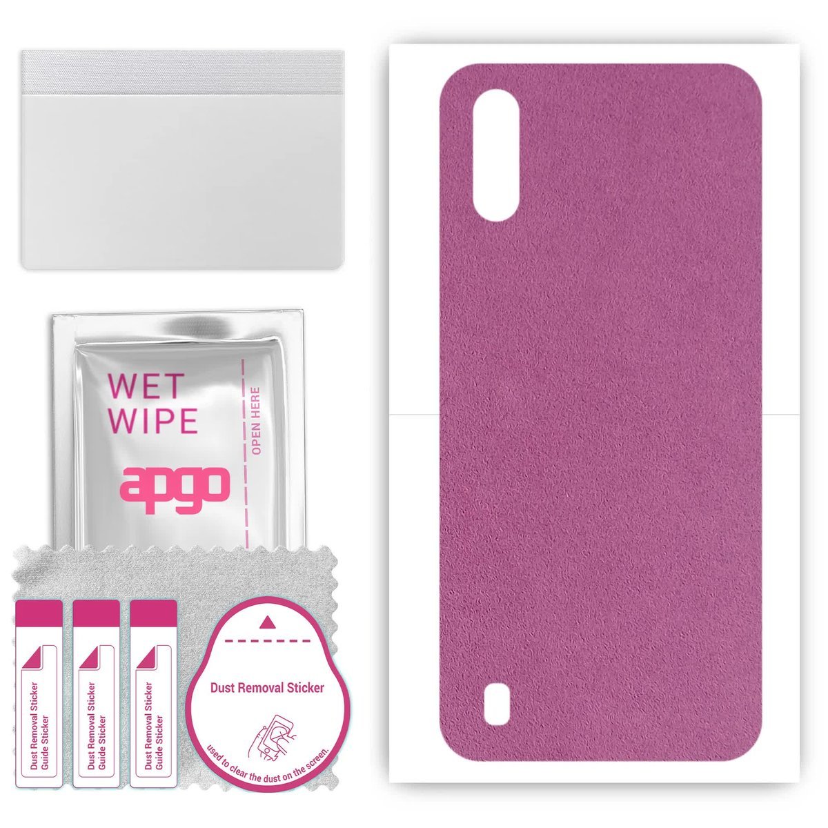 Folia naklejka skórka strukturalna na TYŁ Zamsz do Samsung Galaxy A01 - Zamsz Fioletowy - apgo SKINS