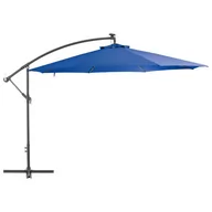 Parasole ogrodowe - vidaXL Parasol wiszący z aluminiowym słupkiem, 350 cm, niebieski vidaXL - miniaturka - grafika 1