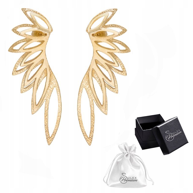 Kolczyki złote srebrno próba 925 Skrzydła Anioła